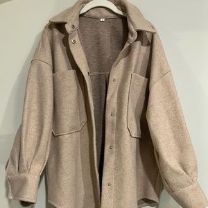 SOLD Oversized Tan/Beige Shacket